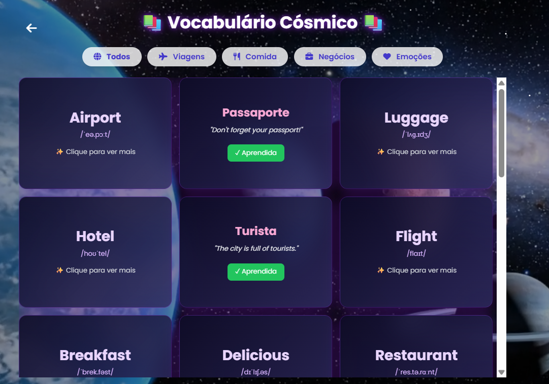 Demonstração do Feedback de Pronúncia